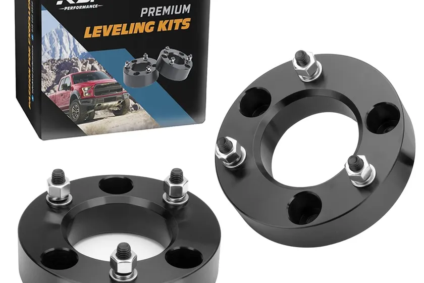 KSP forged aluminum 2 inch front strut spacers for the Ford F-150 with mounting hardware
