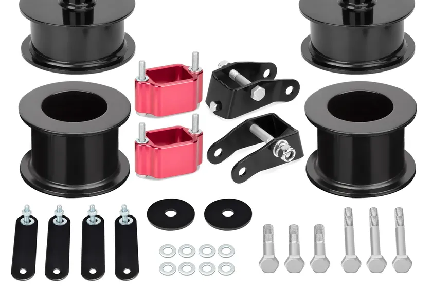 KSP 3 inch Jeep Wrangler JK front and rear suspension lift kit with coil spring spacers and shock extenders