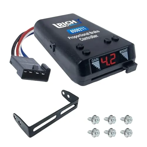 Lrichy 8508211 proportional trailer brake controller with LED digital display and manual brake lever on the side