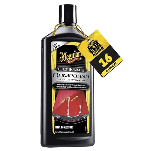 Meguiar's Ultimate Compound 15.2 oz bottle of pro-grade car scratch remover
