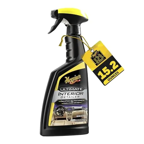 Meguiar's Ultimate Interior Detailer Spray 15.2 fl oz bottle with its white trigger head