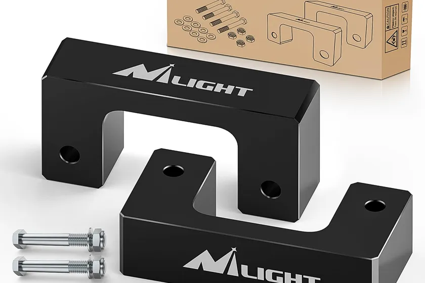 Nilight 2.5 inch forged aluminum front leveling strut spacers for the GMC Sierra 1500