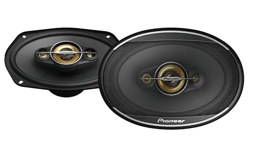 Pioneer TS-A6971F 6 by 9 inch four-way coaxial car speaker with bronze cone and included mounting adapters