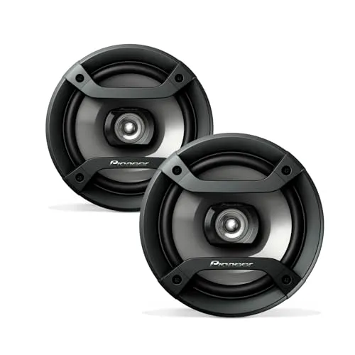 Pioneer TS-F1634R 6.5 inch two-way coaxial car speaker in black with centre-mounted tweeter