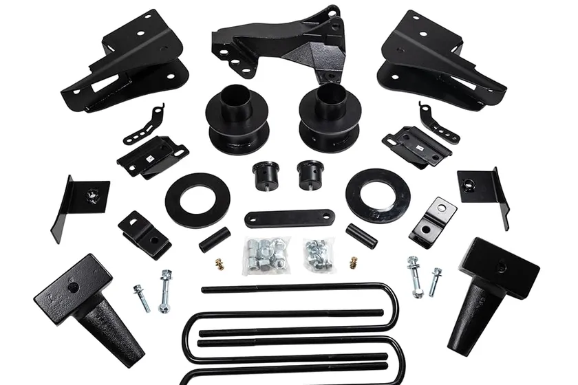 ReadyLIFT 69-23350 3.5 inch SST lift kit with radius arm drop brackets and tapered rear blocks for the Ford F-250 Super Duty