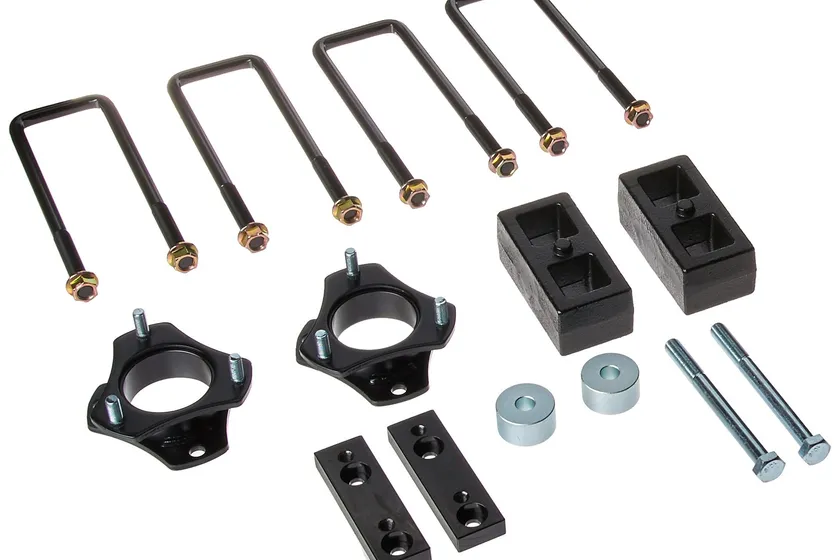 ReadyLIFT SST 3 inch front and 2 inch rear lift kit with billet strut spacers and rear blocks for the Toyota Tacoma
