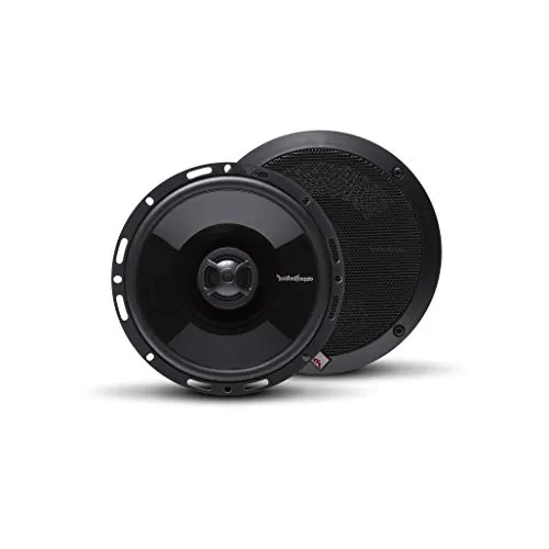 Rockford Fosgate P1650 Punch 6.5 inch coaxial car speaker in black with included grille and mounting hardware