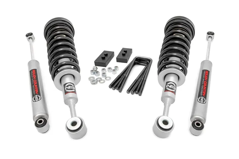 Rough Country 2.5 inch lift kit with N3 struts and rear shocks for the 2004-2008 Ford F-150 4WD