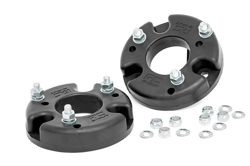 Rough Country 2 inch leveling kit strut spacers and hardware for the Ford F-150