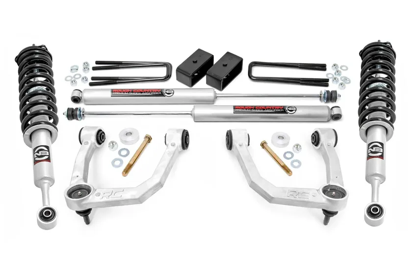 Rough Country 3.5 inch bolt-on Tacoma lift kit with N3 struts, rear shocks and forged control arms