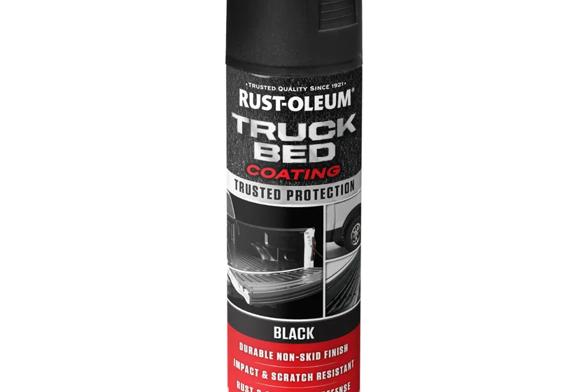 Rust-Oleum 248914 15 ounce black aerosol can of automotive truck bed coating spray