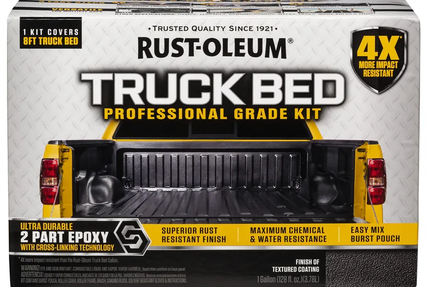 Rust-Oleum 323529 professional grade truck bed liner kit with gallon can and roller applicator