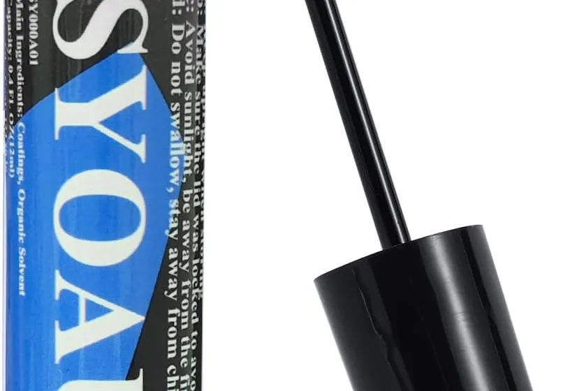 SYOAUTO black touch up paint pen, a 0.4 oz applicator with a pen tip at one end and a brush at the other