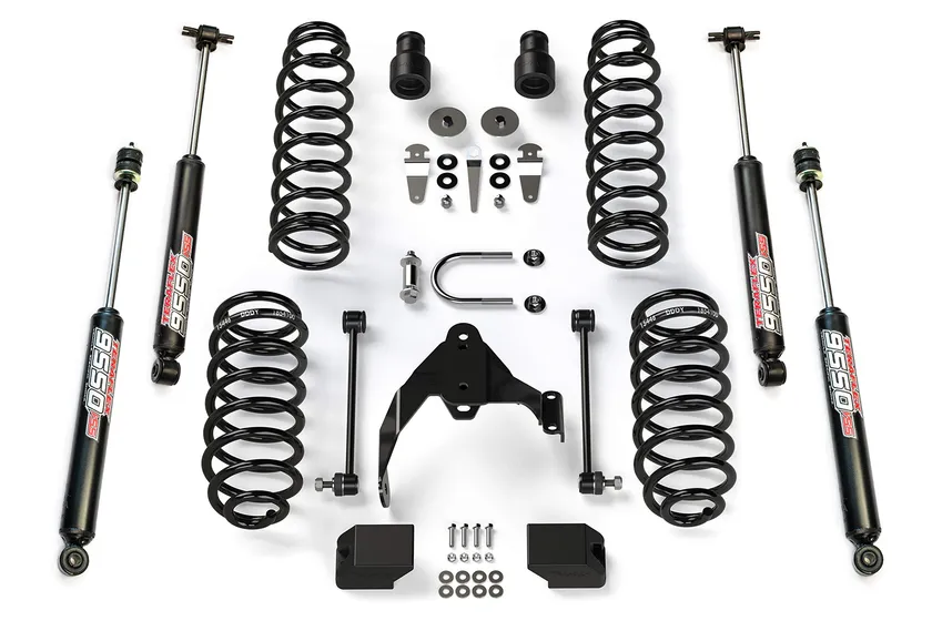 TeraFlex 2.5 inch Jeep Wrangler JK 4 door lift kit with matched coil springs and four shock absorbers