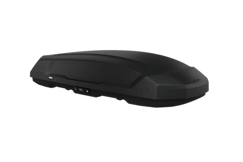 Thule Force 3 XL black hard shell rooftop cargo box with dual-side opening lid