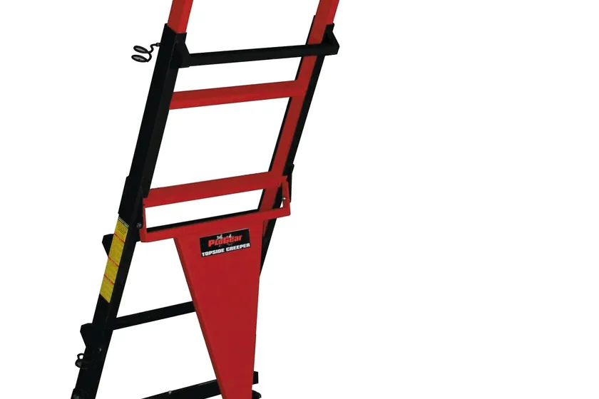 Traxion 3-700 ProGear folding topside engine creeper with padded deck, step ladder and locking casters