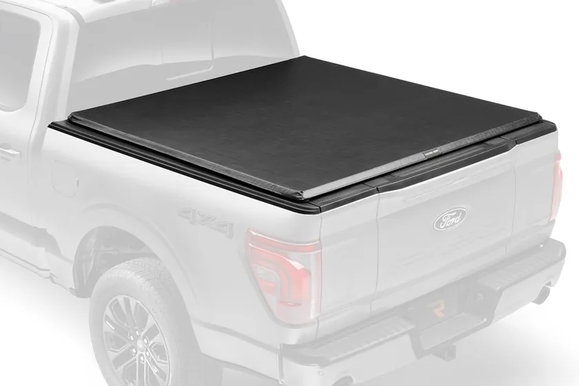 TruXedo TruXport soft roll up tonneau cover mounted on a pickup truck bed