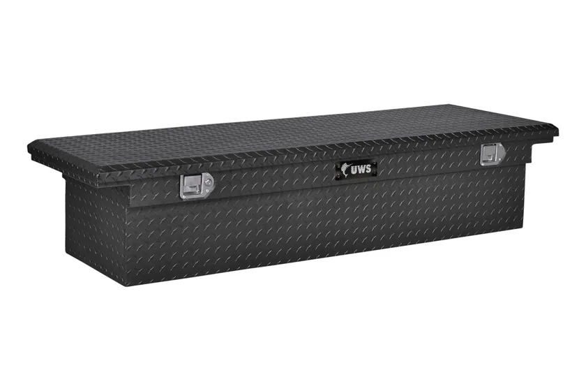UWS EC10473 69 inch matte black heavy-wall aluminum crossover truck tool box with RigidCore lid