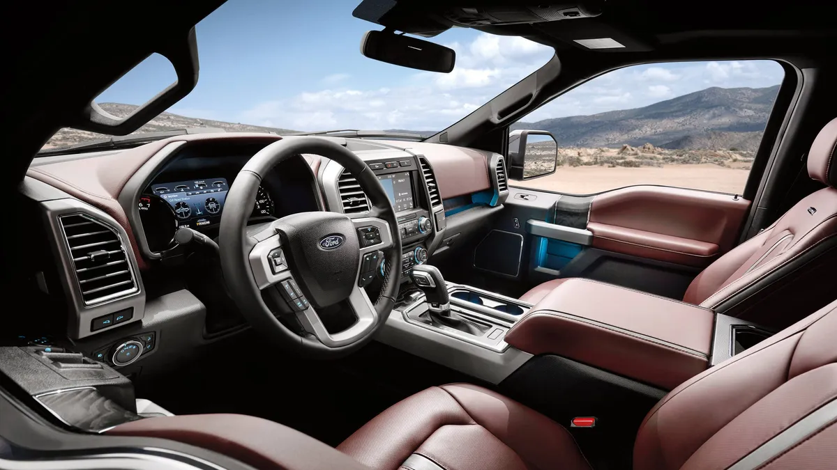 Ford F-150 seat covers shown in a real-world setting