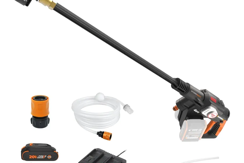 WORX WG647 Hydroshot handheld cordless power cleaner with 40V batteries, charger and 5-in-1 nozzle